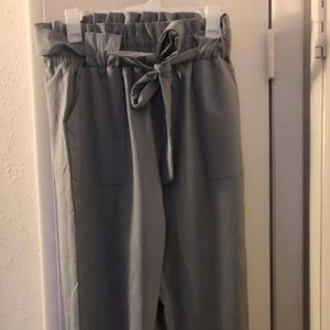 Light grey high rise work pants